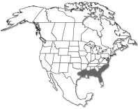 Range of Pinus palustris